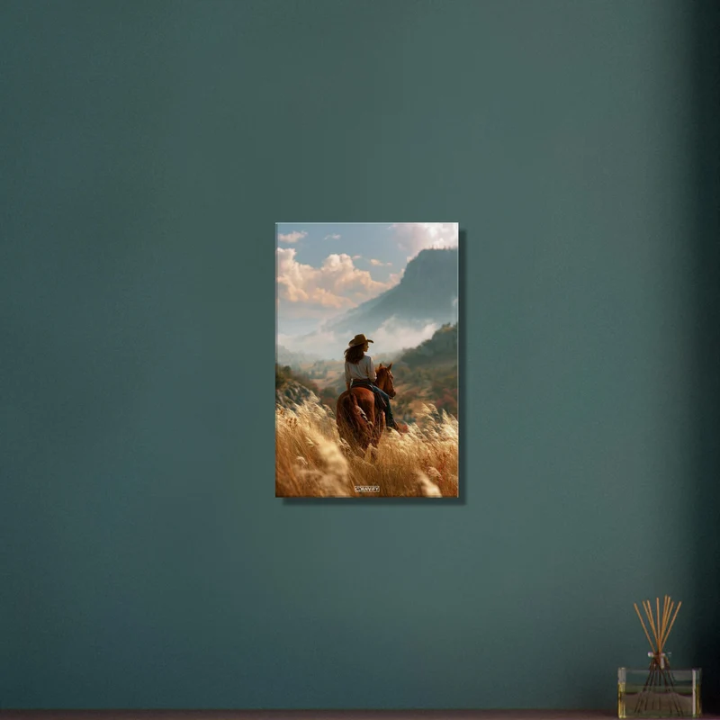 Cowgirl in a Wheat Field