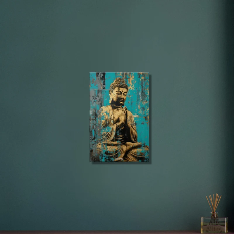 Golden Buddha Abstract Art