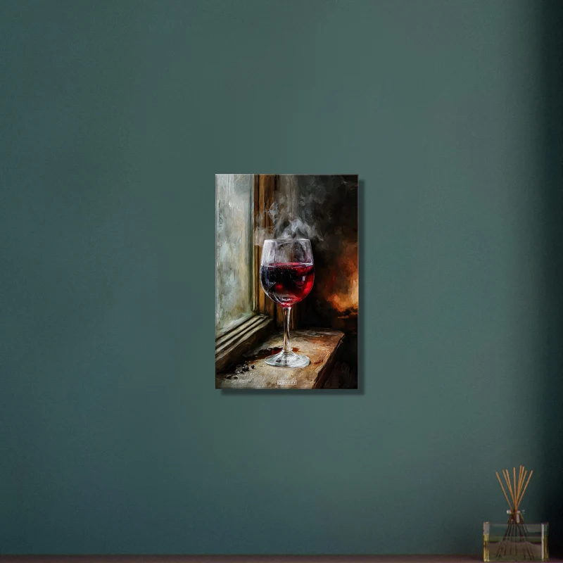 Red Wine Glass Oil Painting