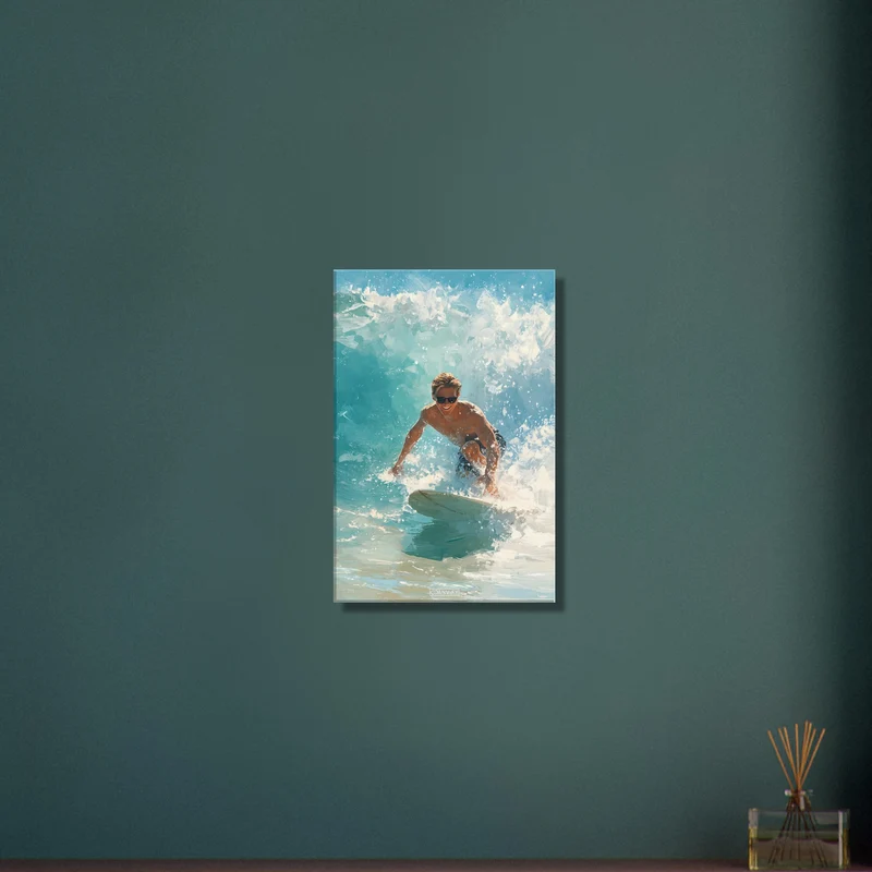 Surfer on a Wave Oil Painting