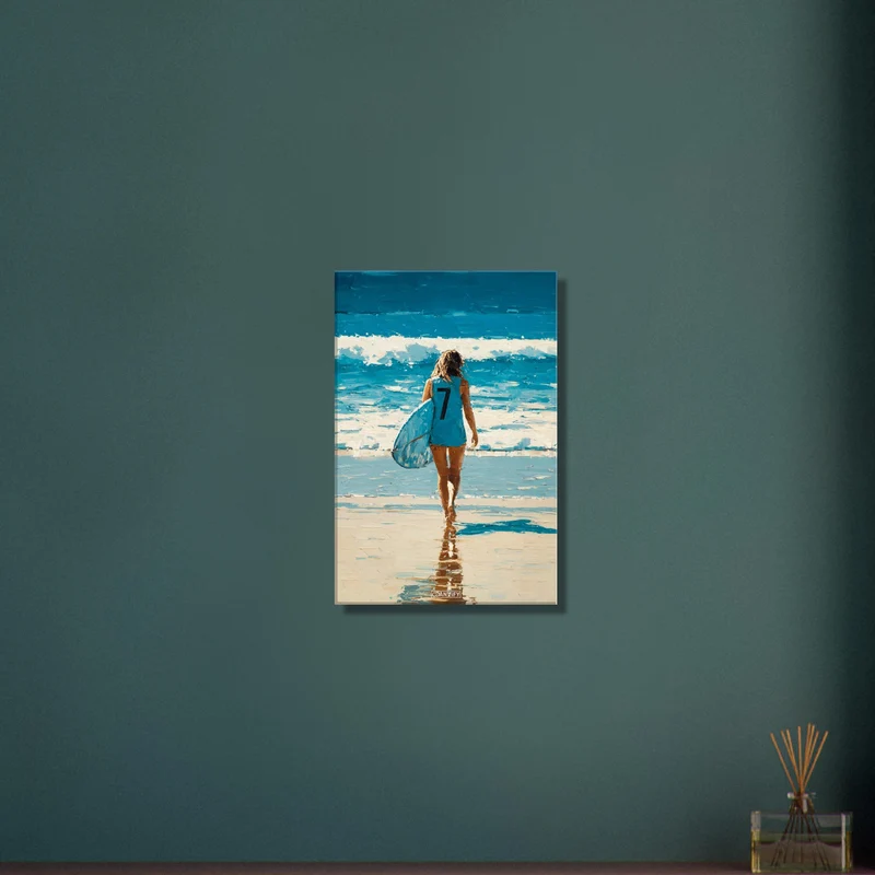 Surfer Girl Oil Painting