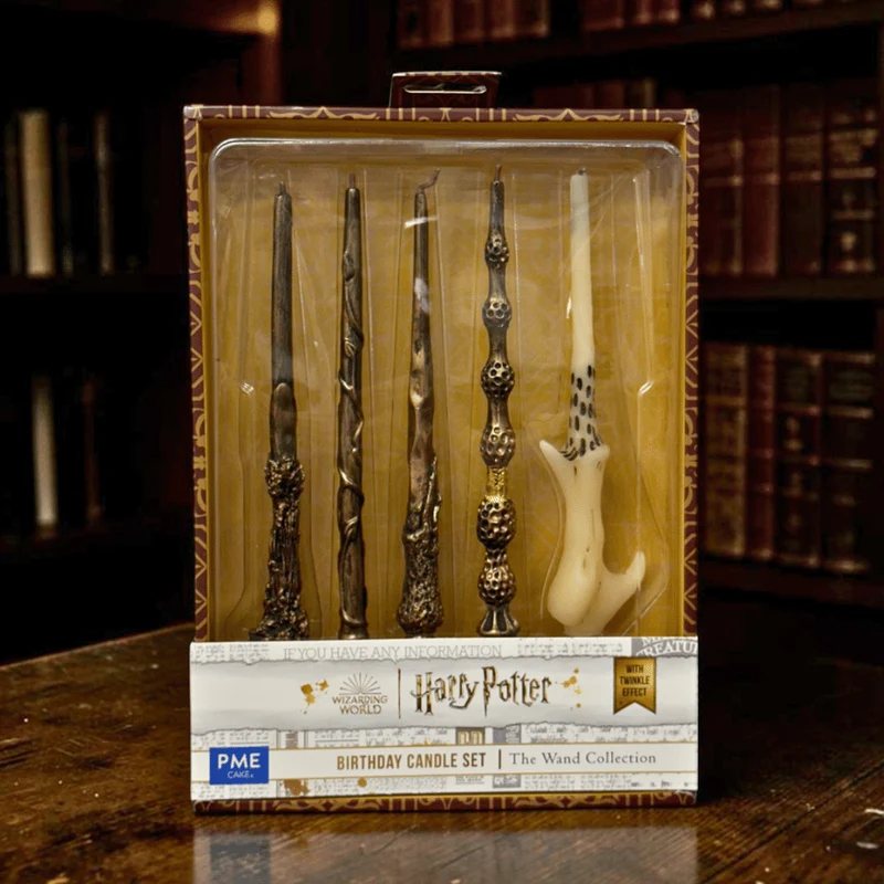 Harry Potter Zauberstab-Kerzen – 5-teiliges Set mit Funkeleffekt