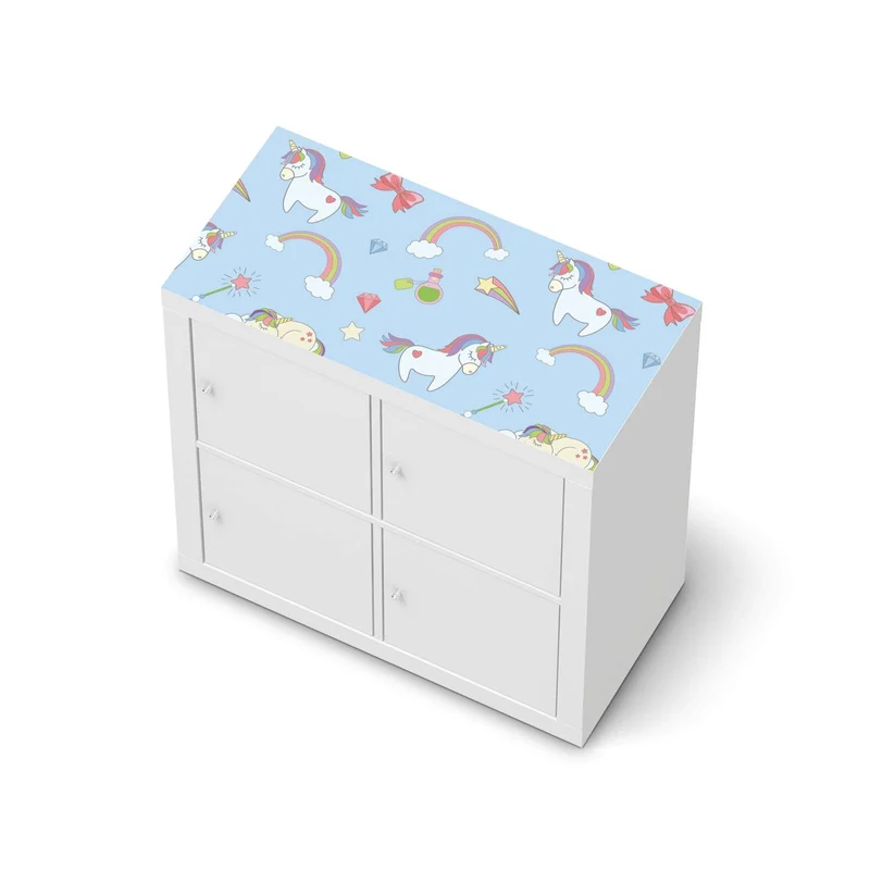Möbelfolie IKEA Kallax Regal [oben] - Design: Rainbow Unicorn