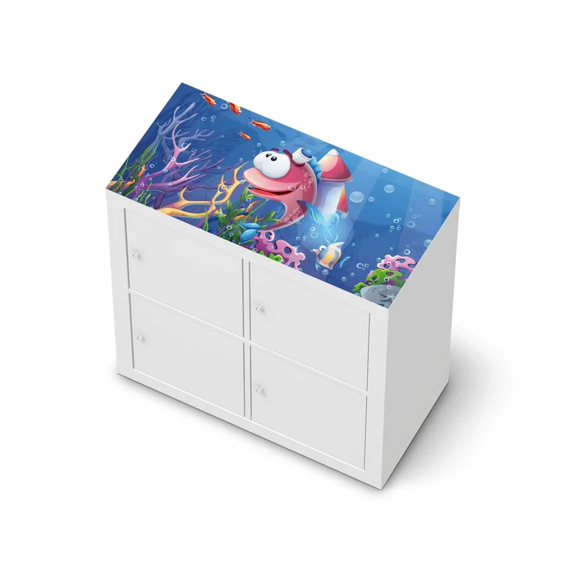 Möbelfolie IKEA Kallax Regal [oben] - Design: Bubbles