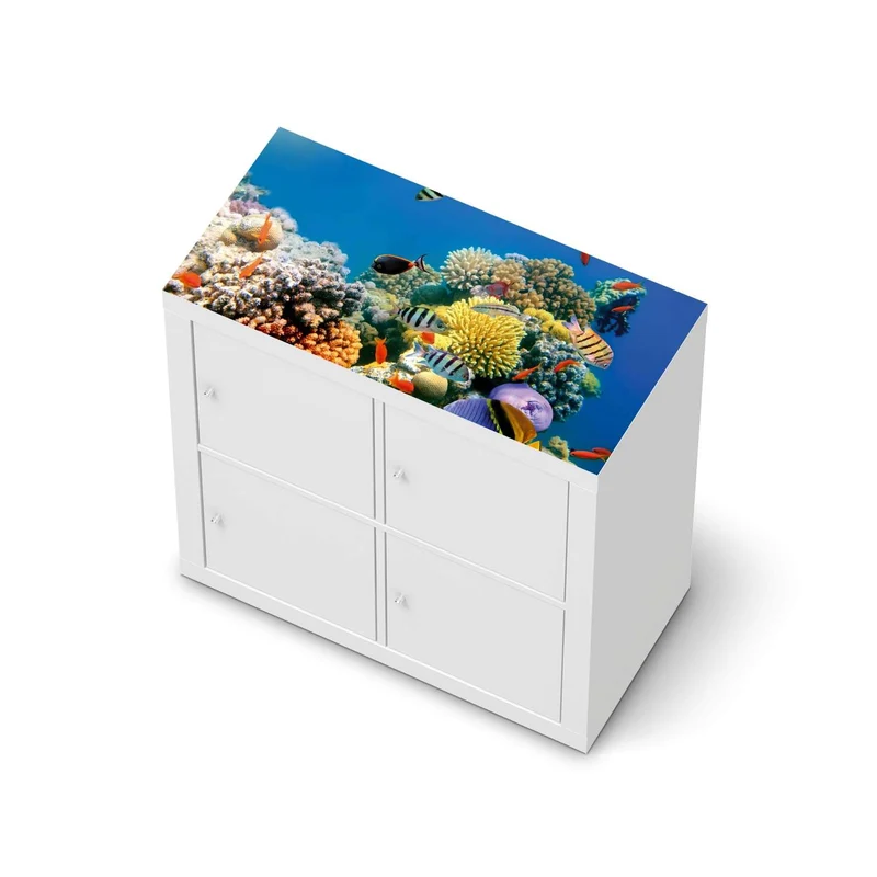 Möbelfolie IKEA Kallax Regal [oben] - Design: Coral Reef