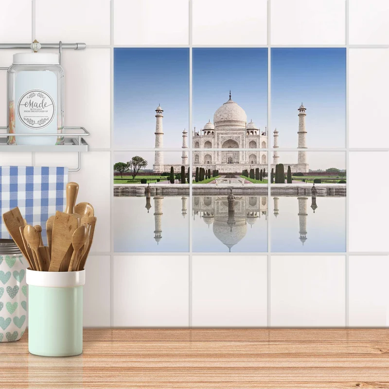 Fliesenaufkleber [hoch] für Küche & Bad - Design: Taj Mahal