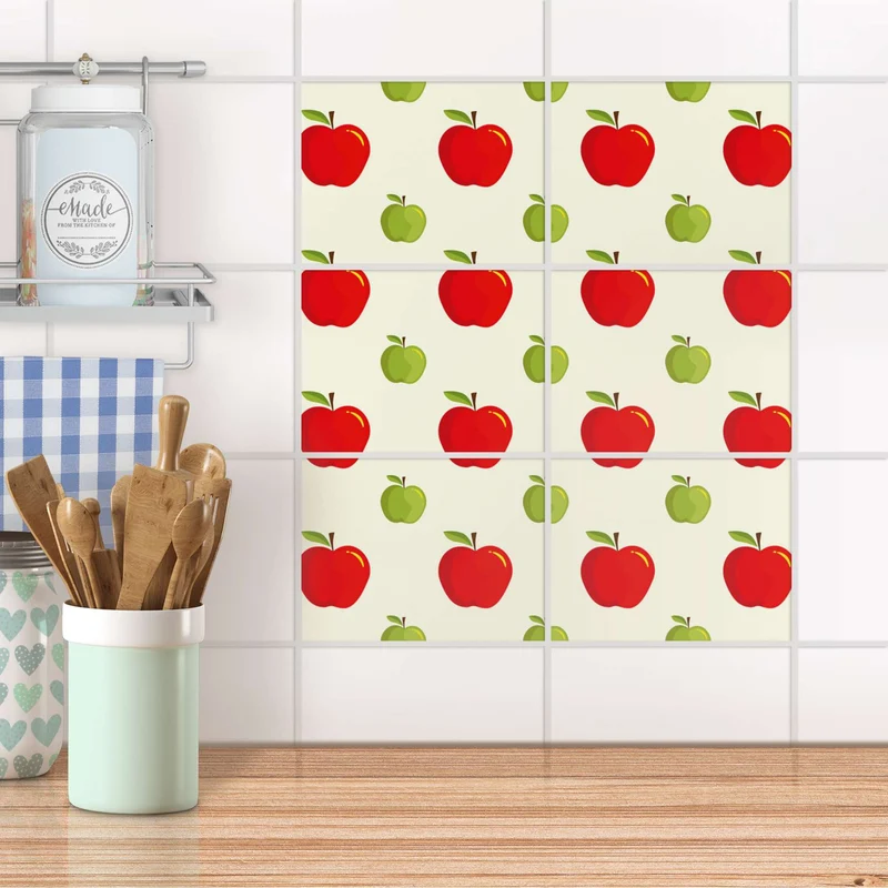 Fliesenfolie [quer] für Küche & Bad - Design: An apple a day