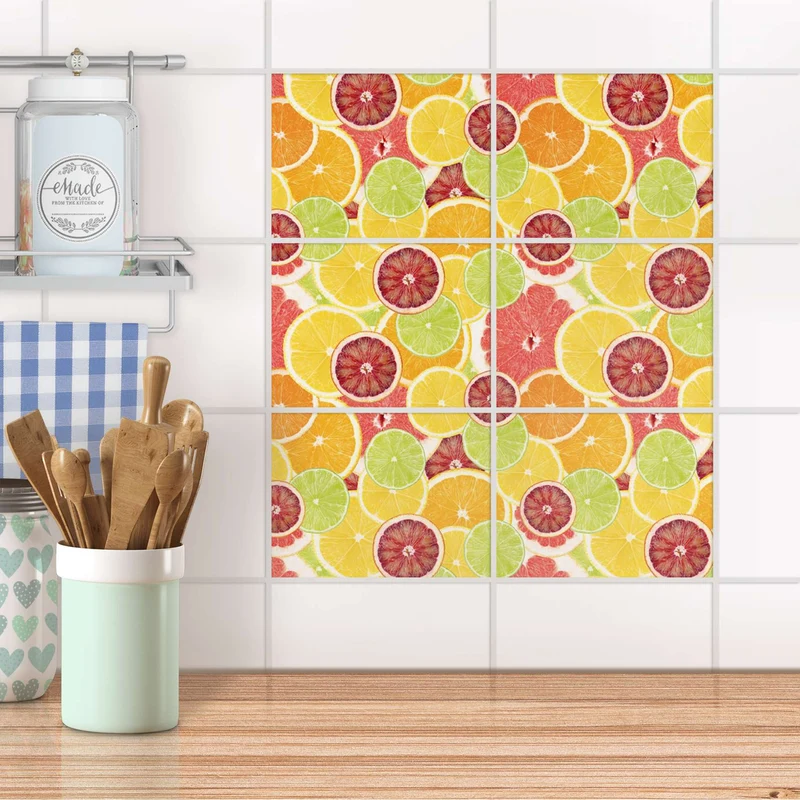 Fliesenfolie [quer] für Küche & Bad - Design: Citrus