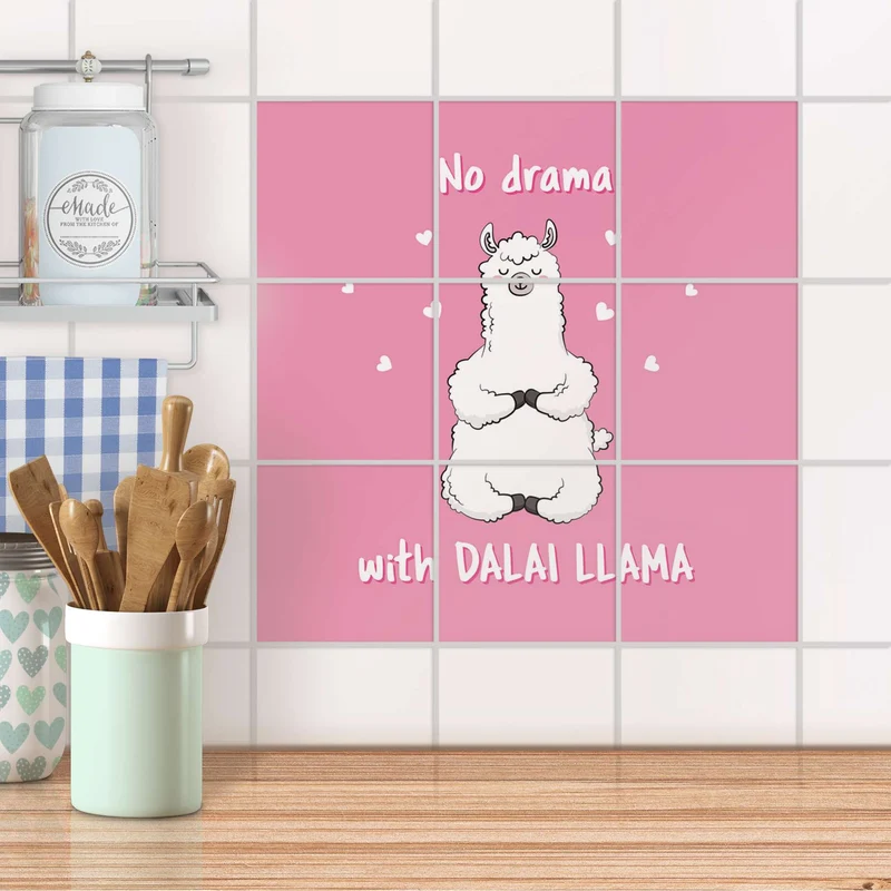 Klebefliesen für Küche & Bad - Design: Dalai Llama
