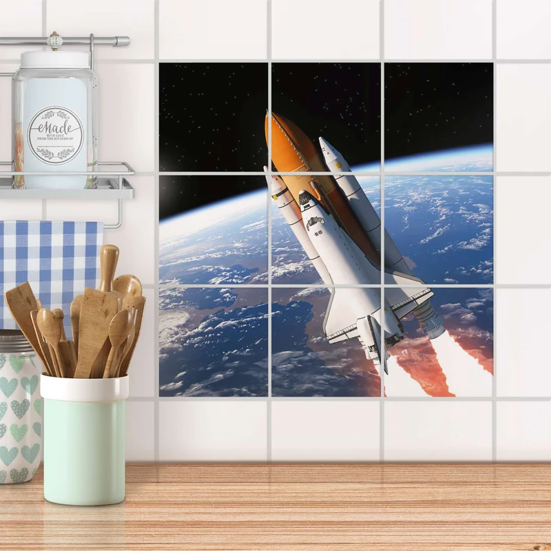Klebefliesen für Küche & Bad - Design: Space Traveller