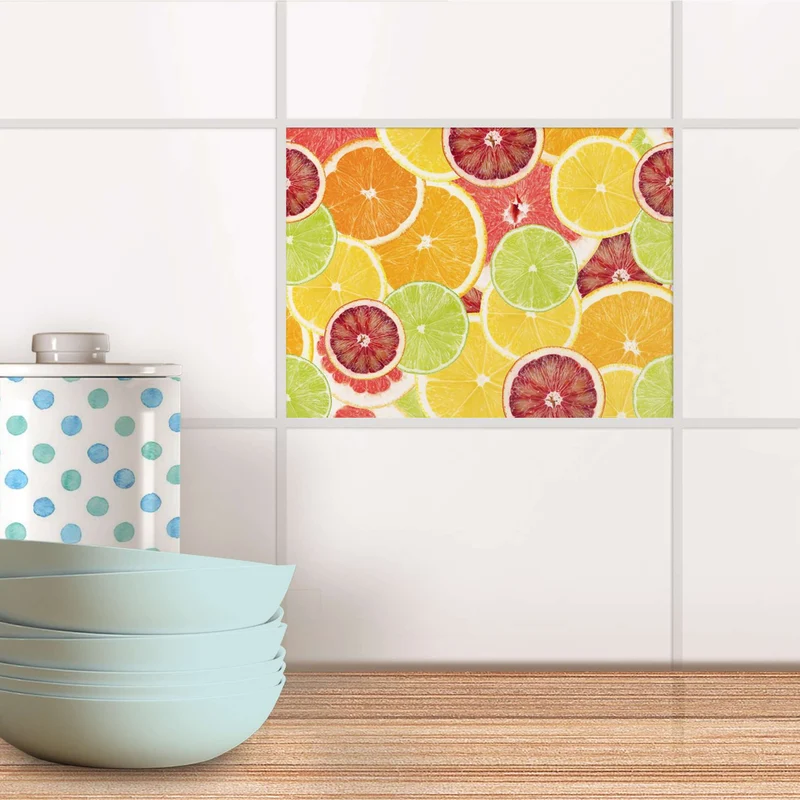 Fliesenfolie für Küche & Bad - Design: Citrus