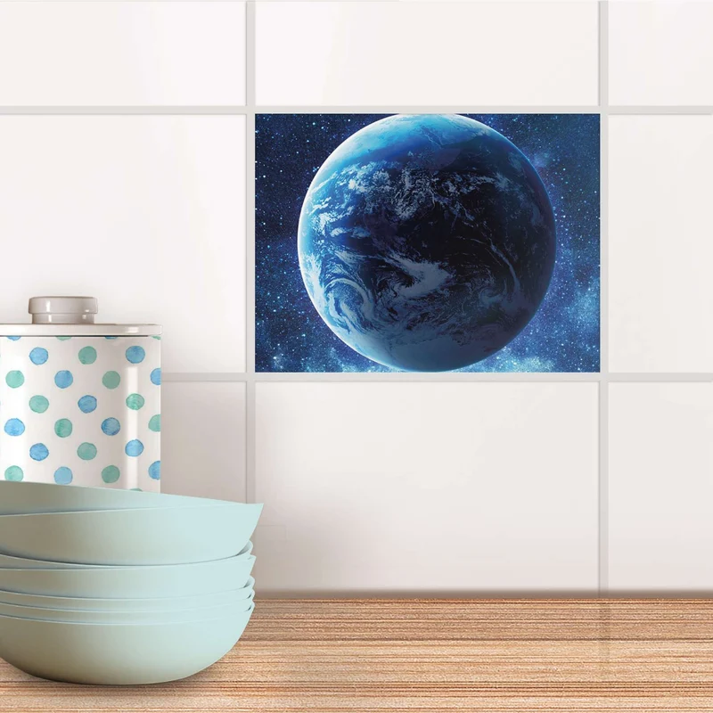 Fliesenfolie für Küche & Bad - Design: Planet Blue