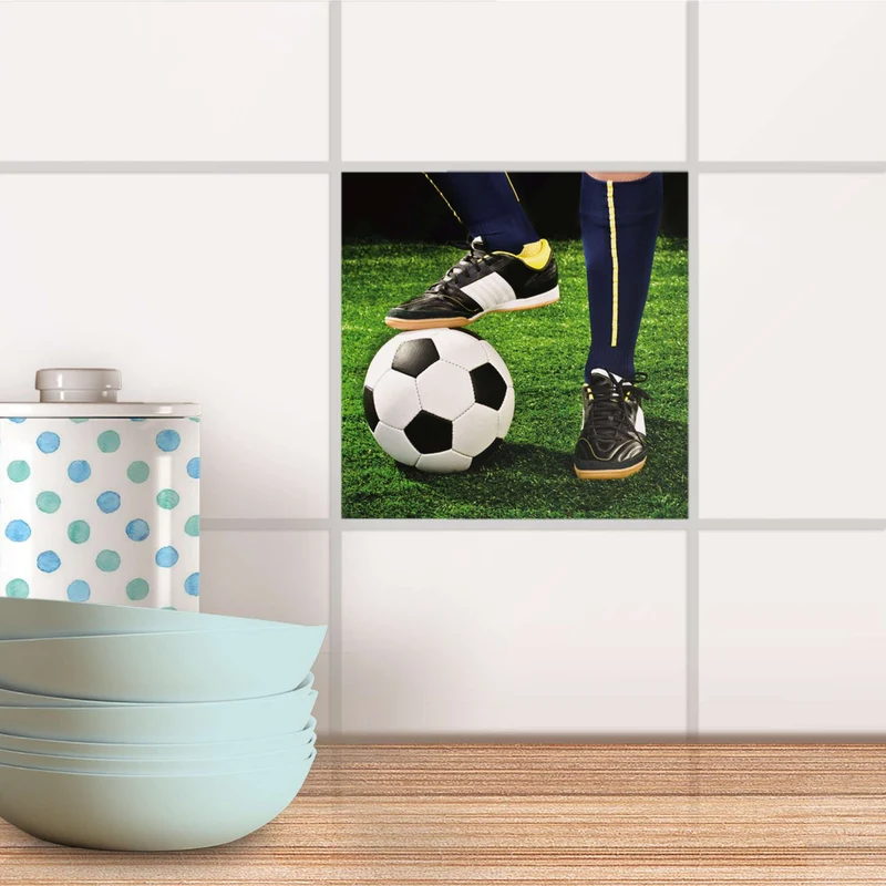 Fliesenaufkleber für Küche & Bad - Design: Fussballstar
