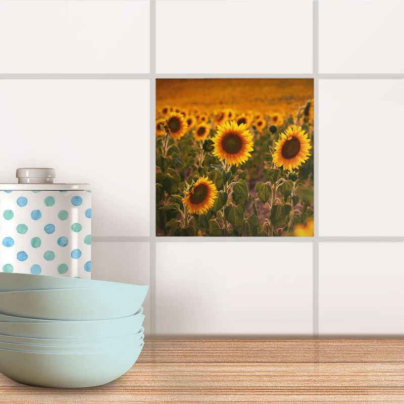 Fliesenaufkleber für Küche & Bad - Design: Sunflowers