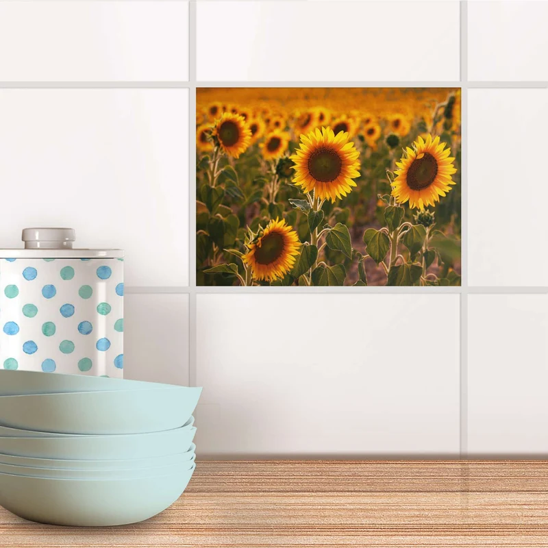 Fliesenfolie für Küche & Bad - Design: Sunflowers
