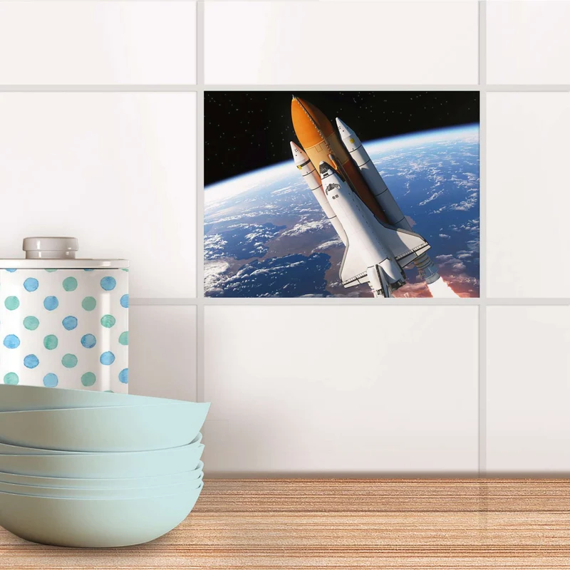 Fliesenfolie für Küche & Bad - Design: Space Traveller