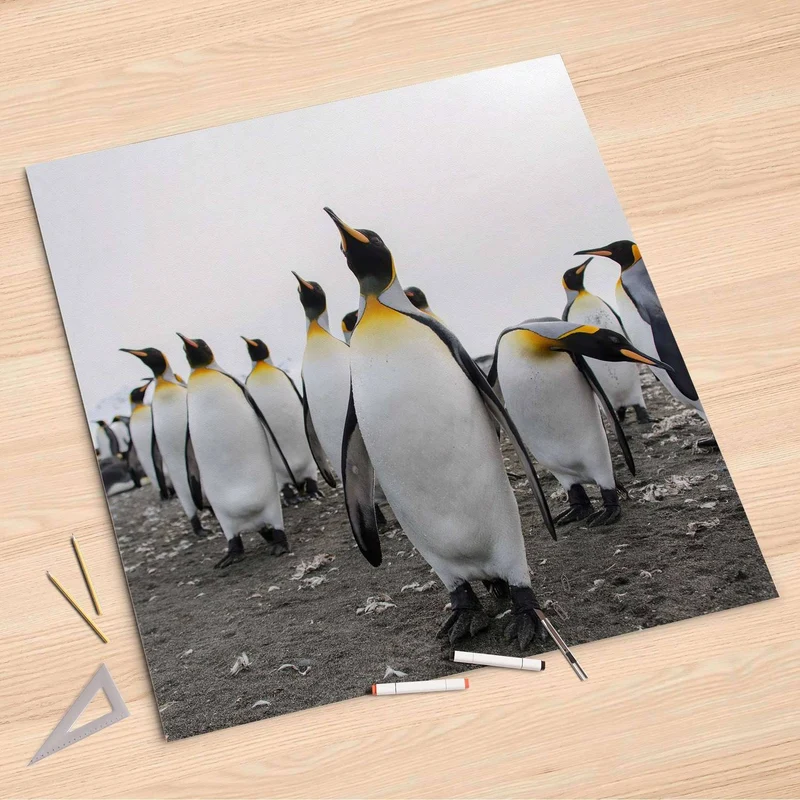 Folienbogen (90x90 cm) - Design: Penguin Family
