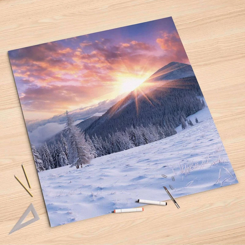 Folienbogen (90x90 cm) - Design: Zauberhafte Winterlandschaft