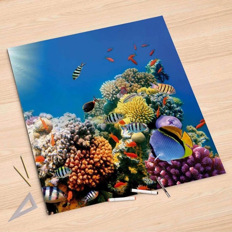 Folienbogen (90x90 cm) - Design: Coral Reef