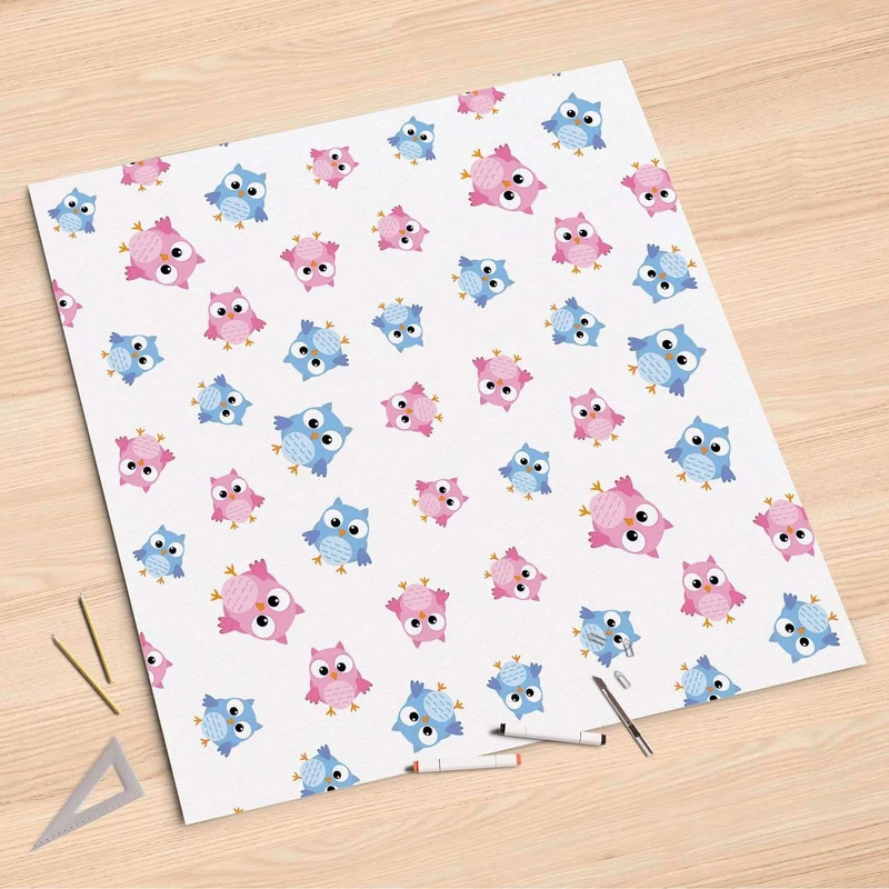 Folienbogen (90x90 cm) - Design: Eulenparty