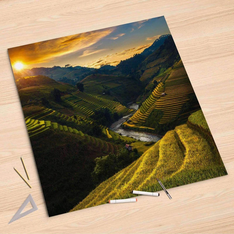 Folienbogen (90x90 cm) - Design: Reisterrassen