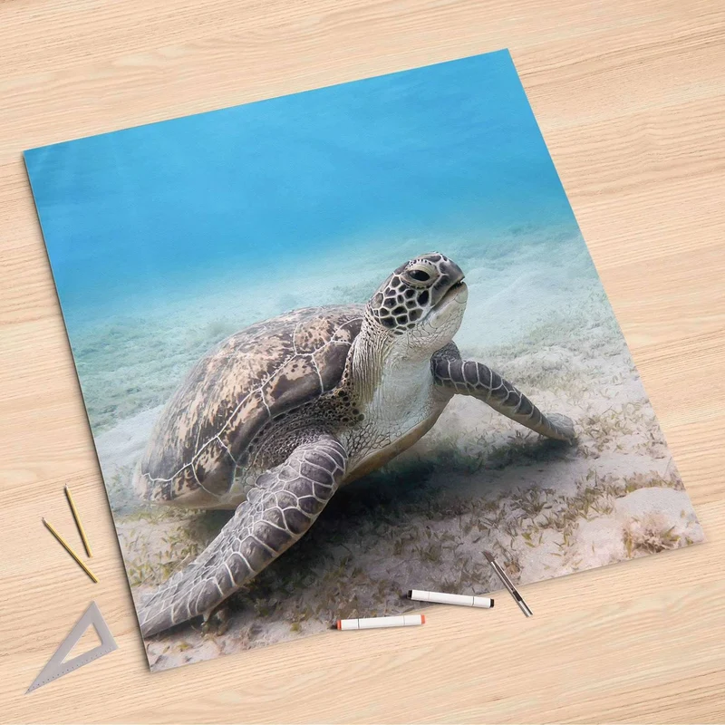 Folienbogen (90x90 cm) - Design: Green Sea Turtle