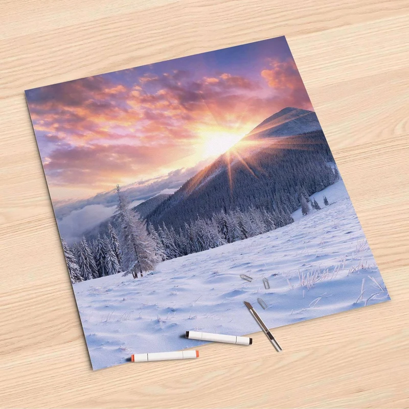 Folienbogen (60x60 cm) - Design: Zauberhafte Winterlandschaft