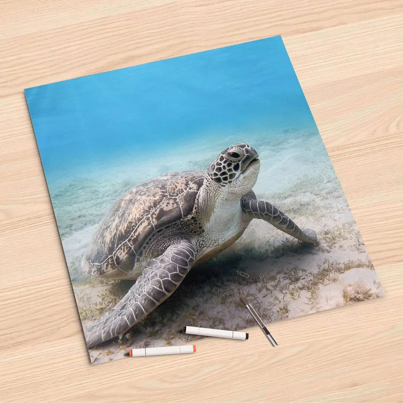Folienbogen (60x60 cm) - Design: Green Sea Turtle