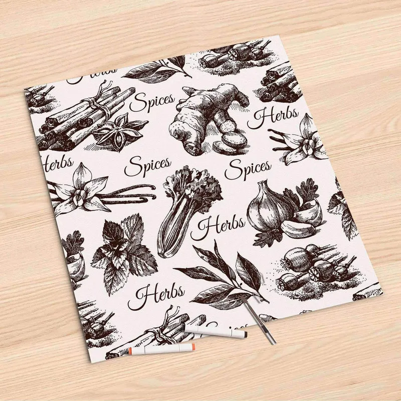 Folienbogen (60x60 cm) - Design: Spices