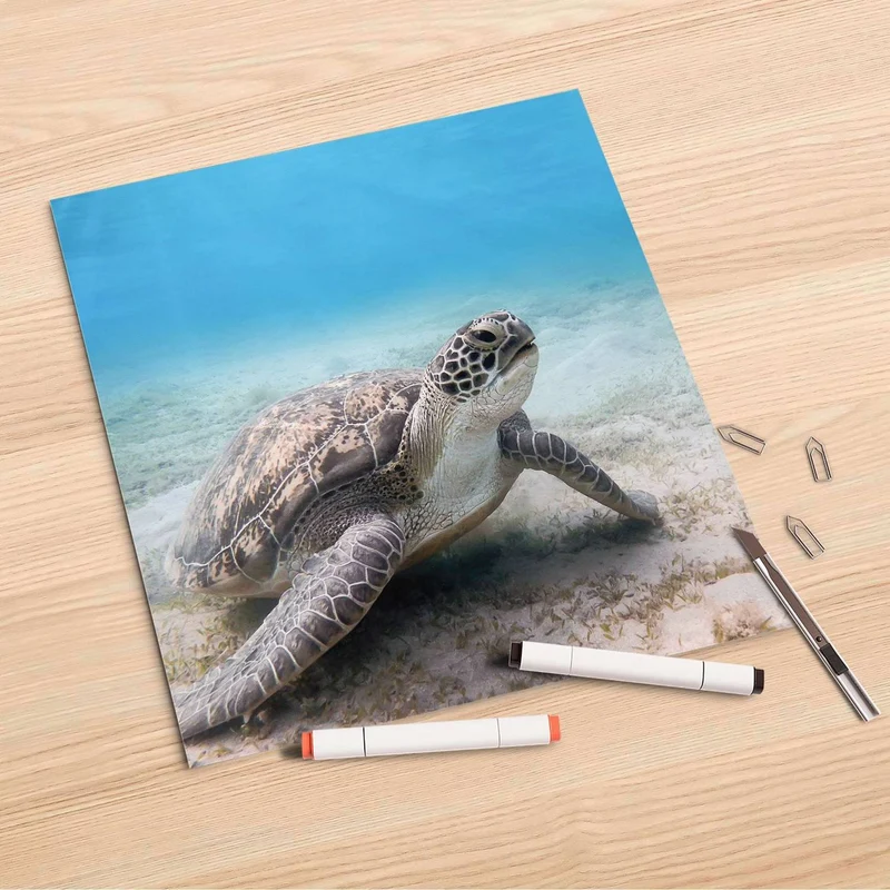 Folienbogen (30x30 cm) - Design: Green Sea Turtle