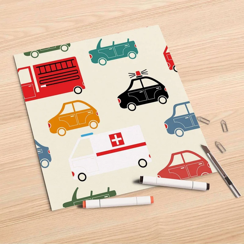 Folienbogen (30x30 cm) - Design: Cars