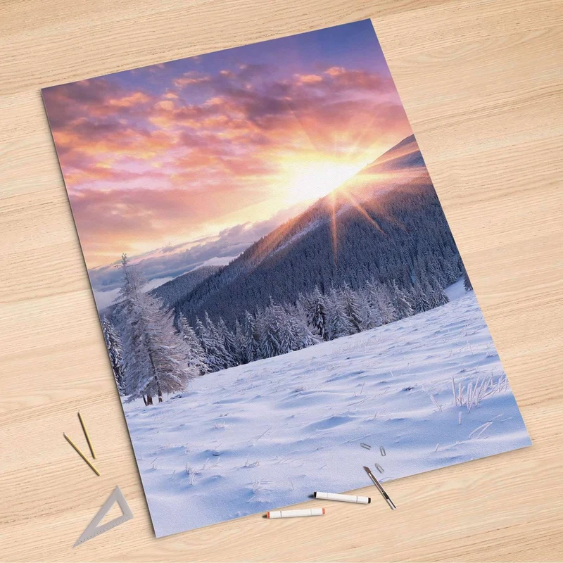 Folienbogen (100x150 cm) - Design: Zauberhafte Winterlandschaft