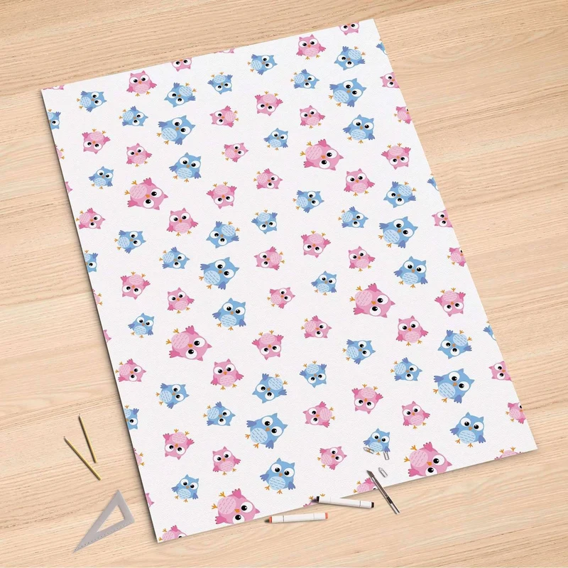 Folienbogen (100x150 cm) - Design: Eulenparty