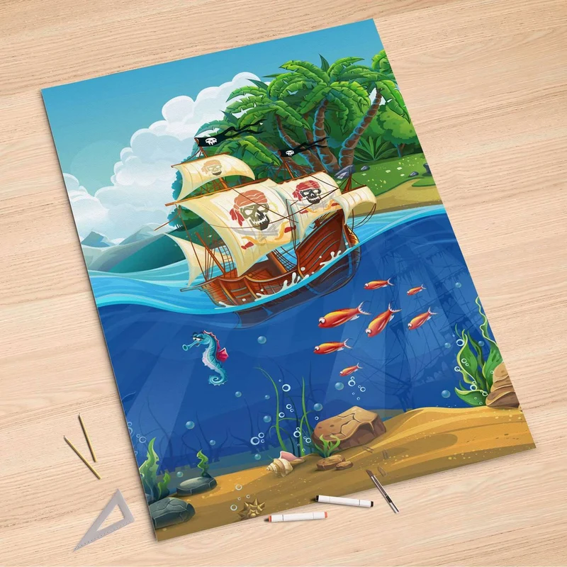 Folienbogen (100x150 cm) - Design: Pirates