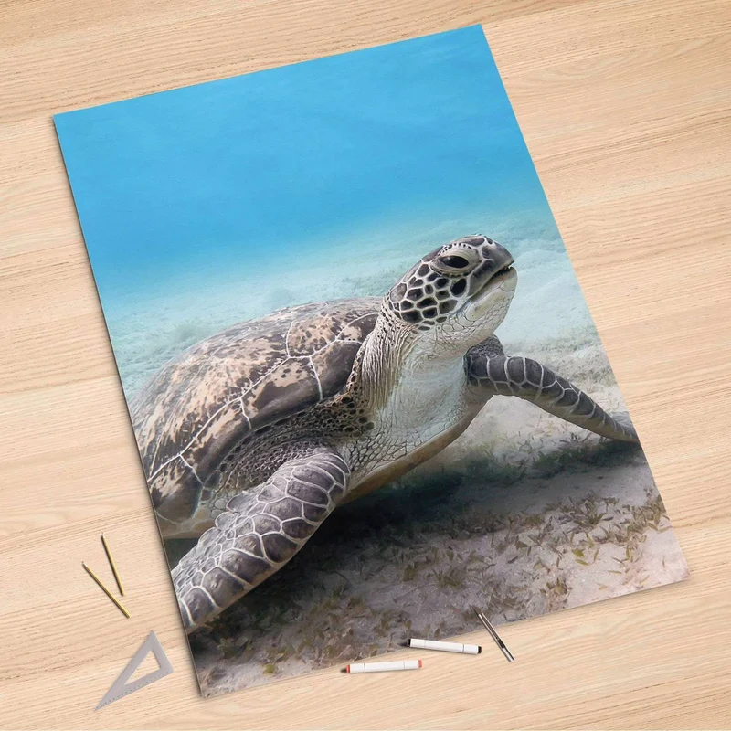 Folienbogen (100x150 cm) - Design: Green Sea Turtle