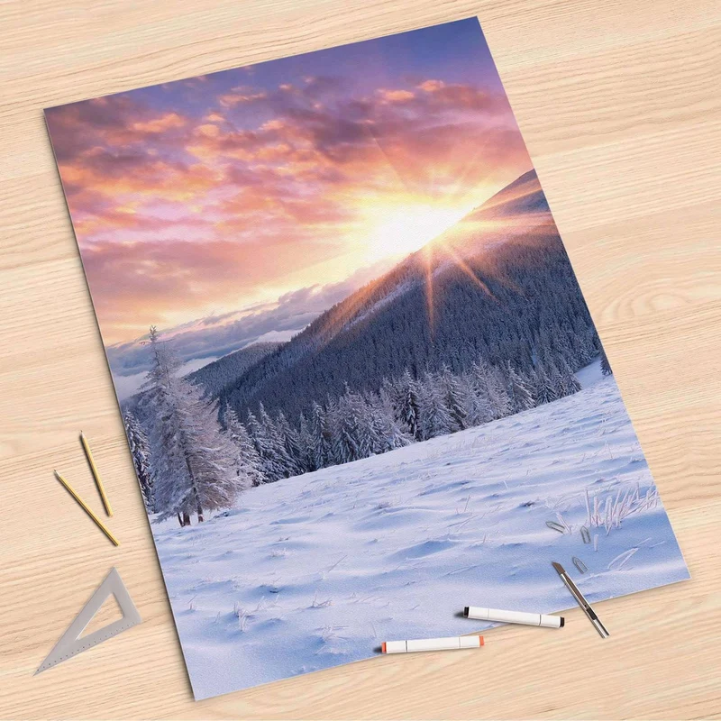 Folienbogen (80x120 cm) - Design: Zauberhafte Winterlandschaft