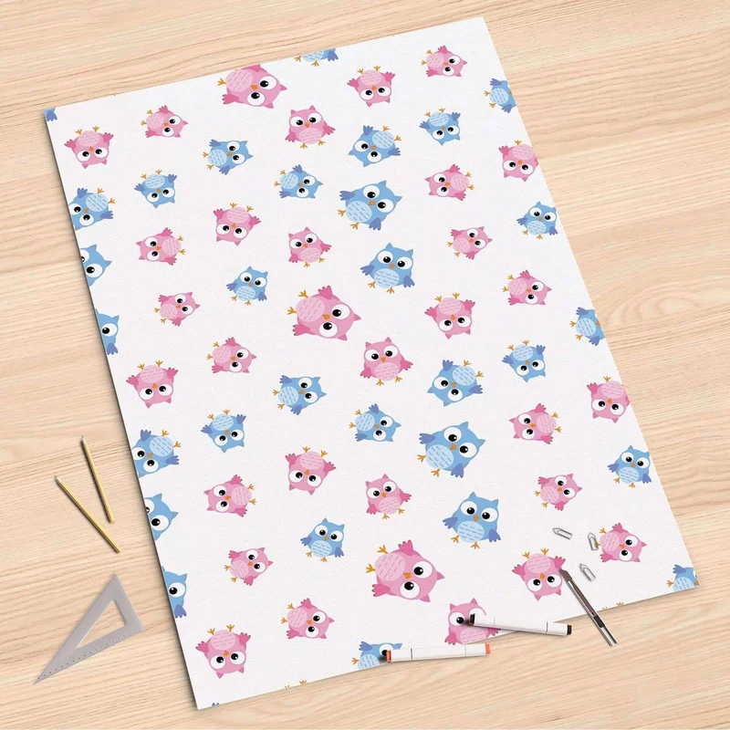 Folienbogen (80x120 cm) - Design: Eulenparty