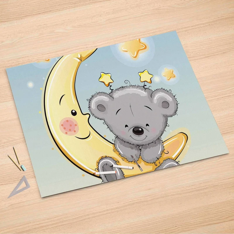Folienbogen (150x100 cm) - Design: Teddy und Mond