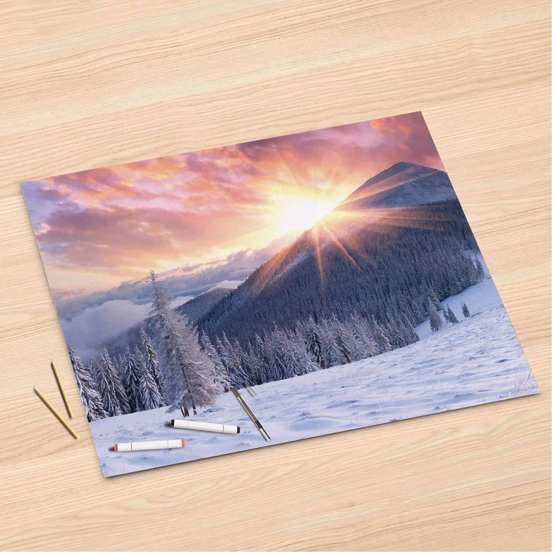 Folienbogen (120x80 cm) - Design: Zauberhafte Winterlandschaft