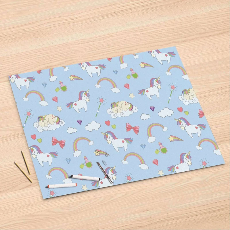 Folienbogen (120x80 cm) - Design: Rainbow Unicorn