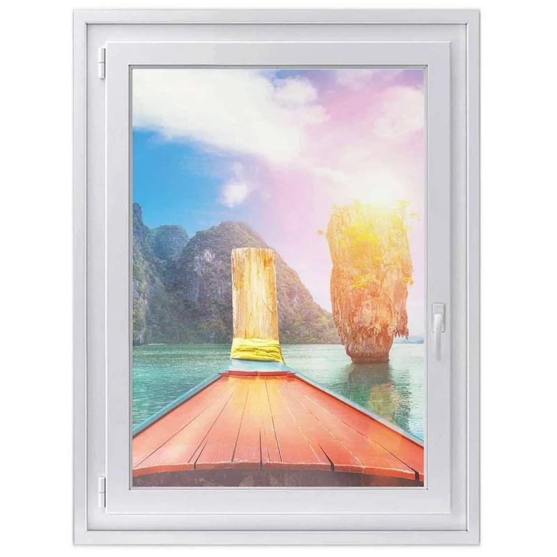 Fensterfolie [hoch] - Design: Blue Water Lagoon