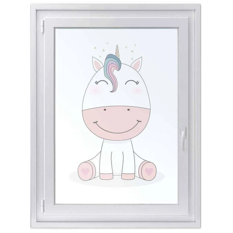 Fensterfolie [hoch] - Design: Baby Unicorn