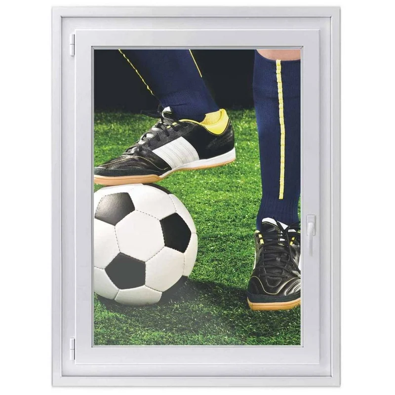 Fensterfolie [hoch] - Design: Fussballstar