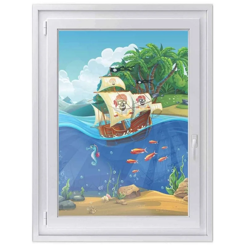 Fensterfolie [hoch] - Design: Pirates