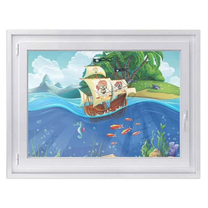 Fensterfolie [quer] - Design: Pirates