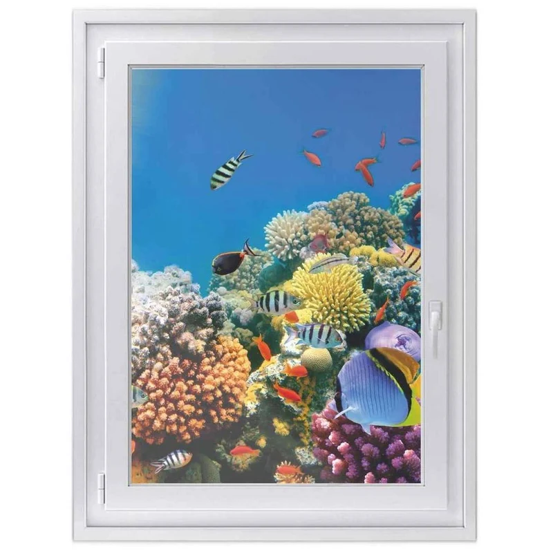 Fensterfolie [hoch] - Design: Coral Reef