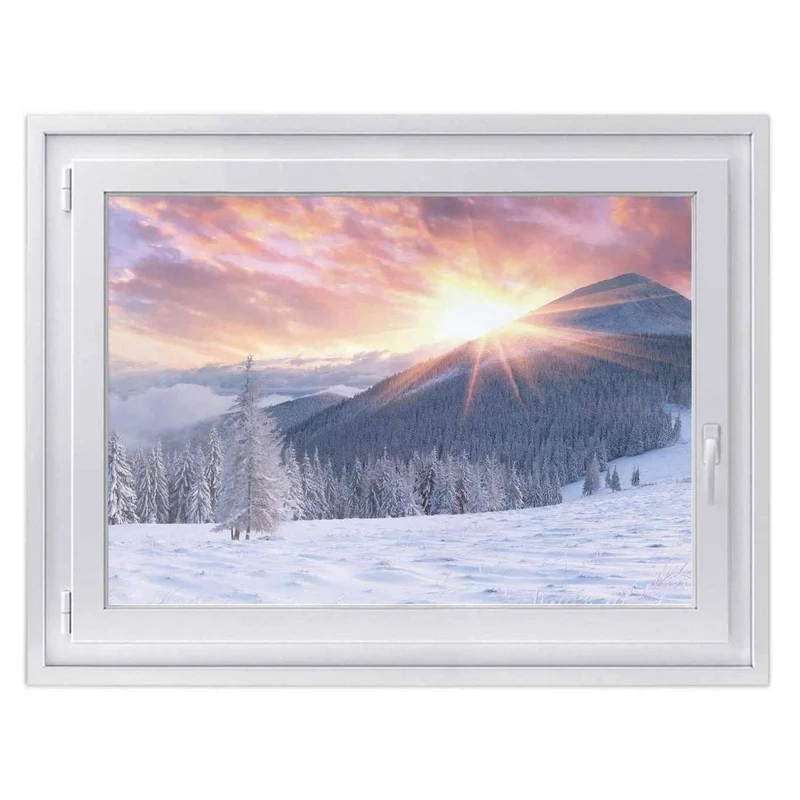 Fensterfolie [quer] - Design: Zauberhafte Winterlandschaft