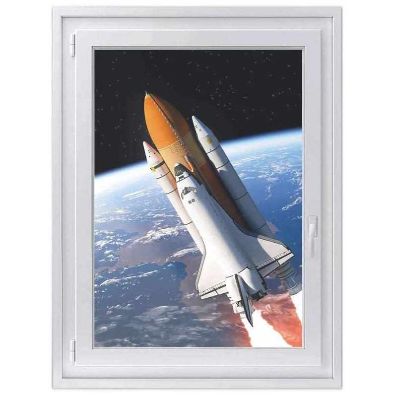 Fensterfolie [hoch] - Design: Space Traveller