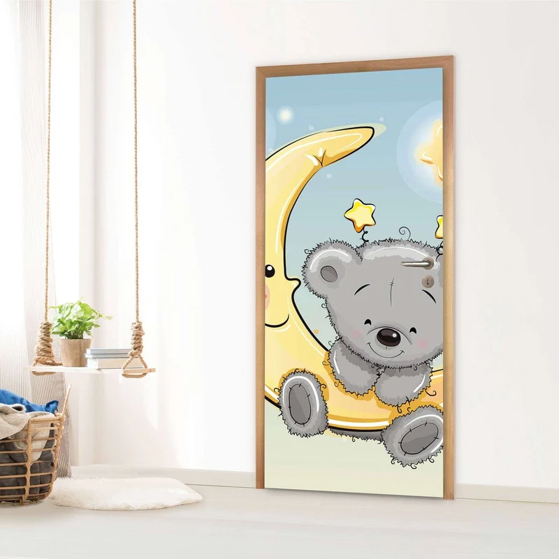 Türfolie - Design: Teddy und Mond