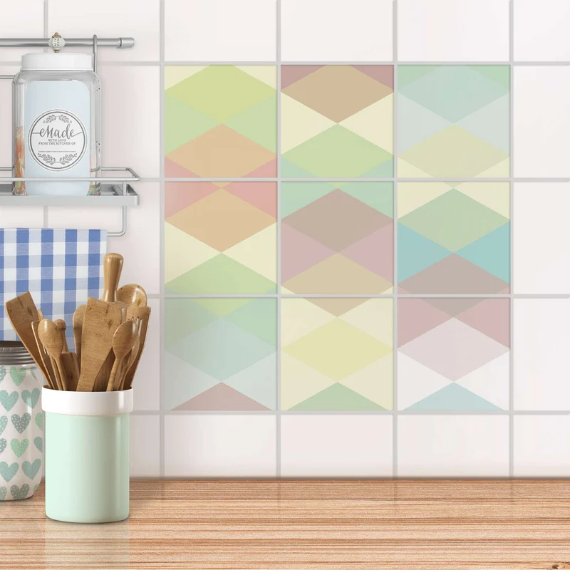 Klebefliesen für Küche & Bad - Design: Melitta Pastell Geometrie